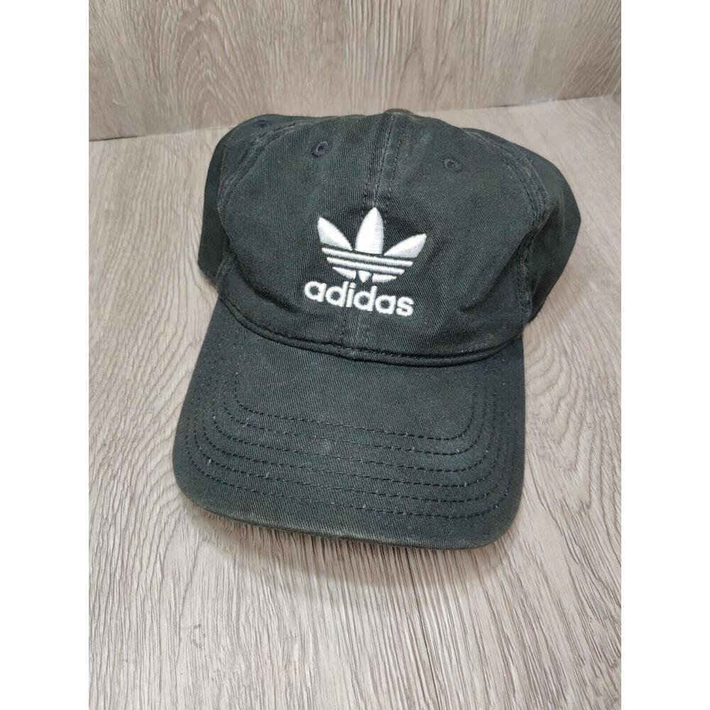 Adidas Black Strapback Hat Adjustable Cotton Base… - image 8